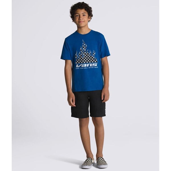 VANS Kids' Reflective Checkerboard Flame Short-Sleeve Graphic Tee