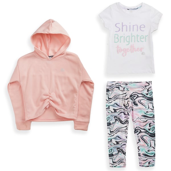 RBX Girls' Hoodie/Tee/Legging 3-Piece Set