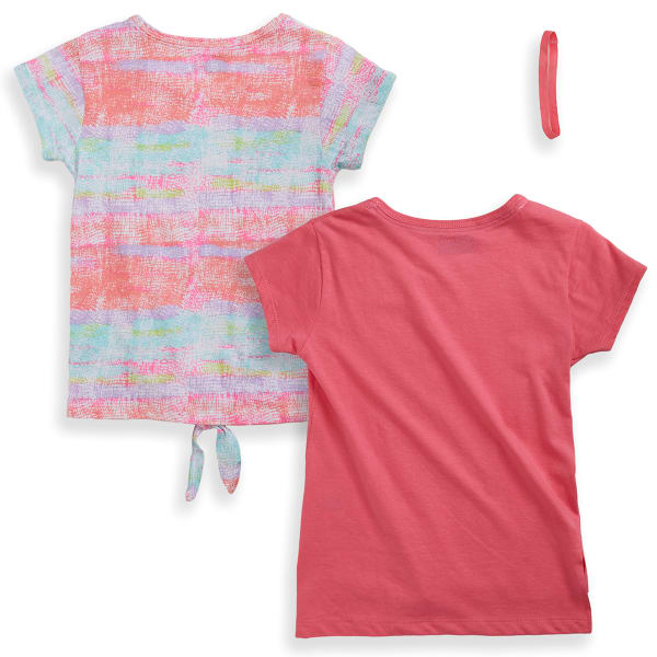 RBX Girls' Short-Sleeve Tees w/ Headband, 2 Pack