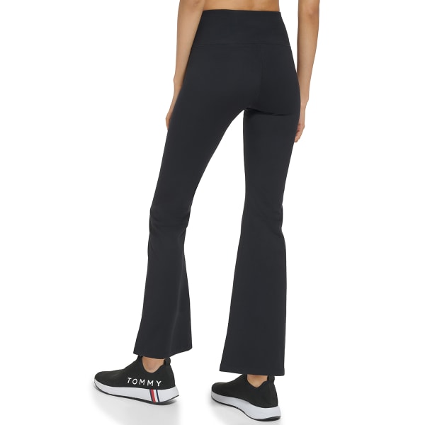 TOMMY HILFIGER Women's Sport High Rise Flare Compression Leggings