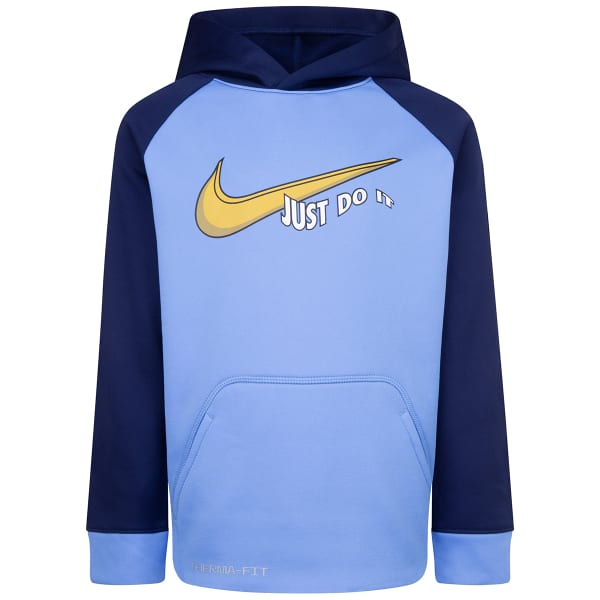 NIKE Kids' Colorblock Therma-FIT Pullover Hoodie