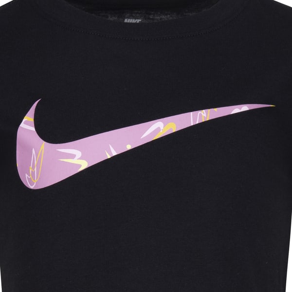 NIKE Girls' Filled Swoosh Short-Sleeve Tee