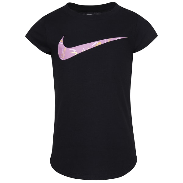 NIKE Girls' Filled Swoosh Short-Sleeve Tee