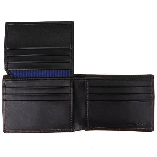 SKECHERS Men's Smooth Leather Slimfold Wallet