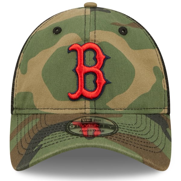 BOSTON RED SOX Men's New Era Camo Trucker 9TWENTY Snapback Hat