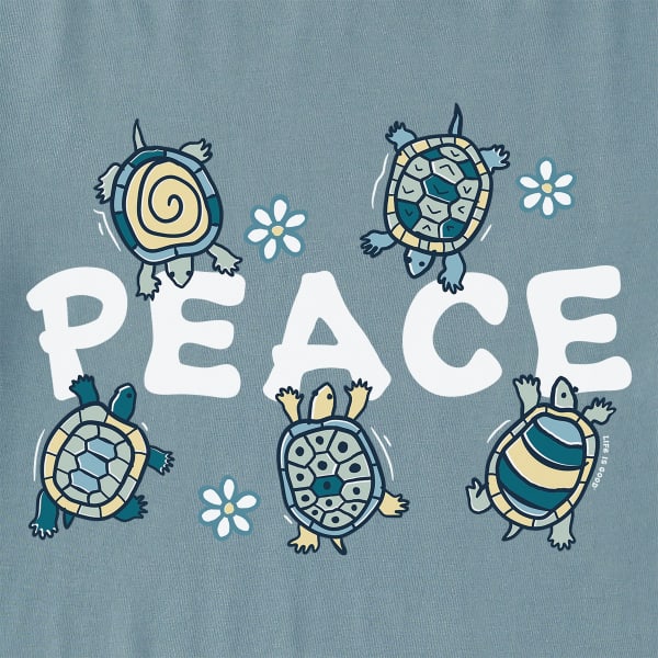 LIFE IS GOOD Women's Peace Turtles Short-Sleeve Tee