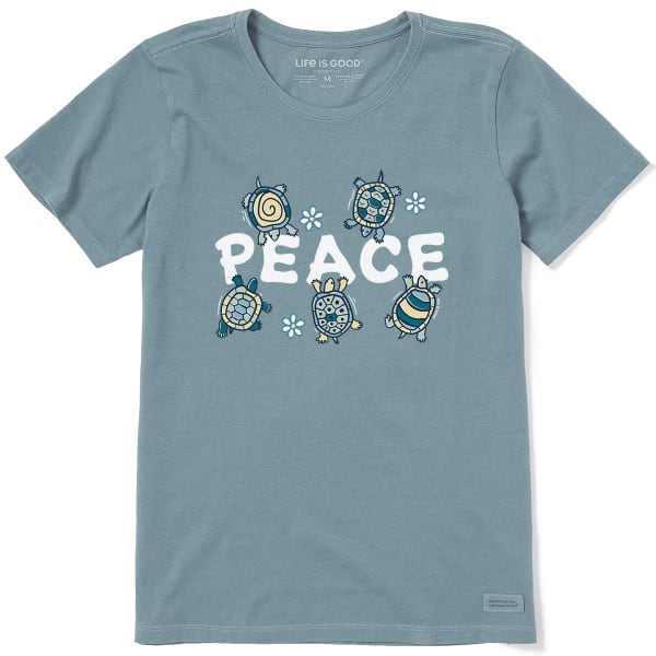 LIFE IS GOOD Women's Peace Turtles Short-Sleeve Tee