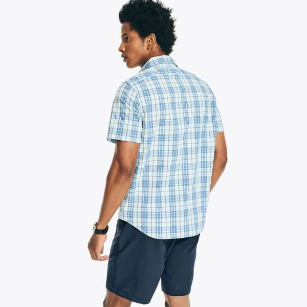 NAUTICA Men's Navtech Trim Fit Short-Sleeve Shirt