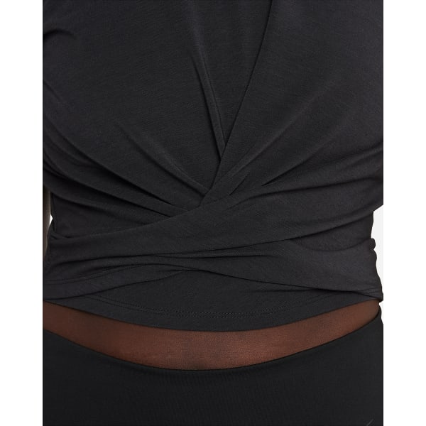 NIKE Women's Dri-FIT One Luxe Twist Cropped Short-Sleeve Top