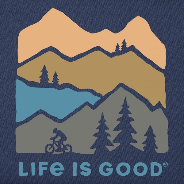 LIFE IS GOOD Men's Mountain Bike Landscape Crusher-Lite Short-Sleeve Tee