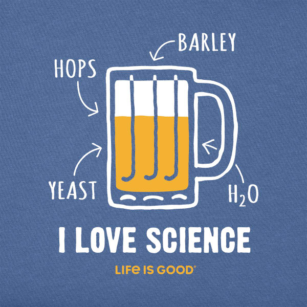 LIFE IS GOOD Men's I Love Science Beer Short-Sleeve Tee