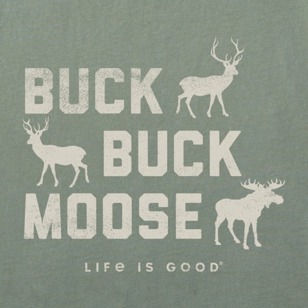 LIFE IS GOOD Men's Buck Buck Moose Short-Sleeve Crusher Tee