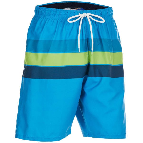 BCC Men's Tri-Stripe 7" Volley Swim Shorts