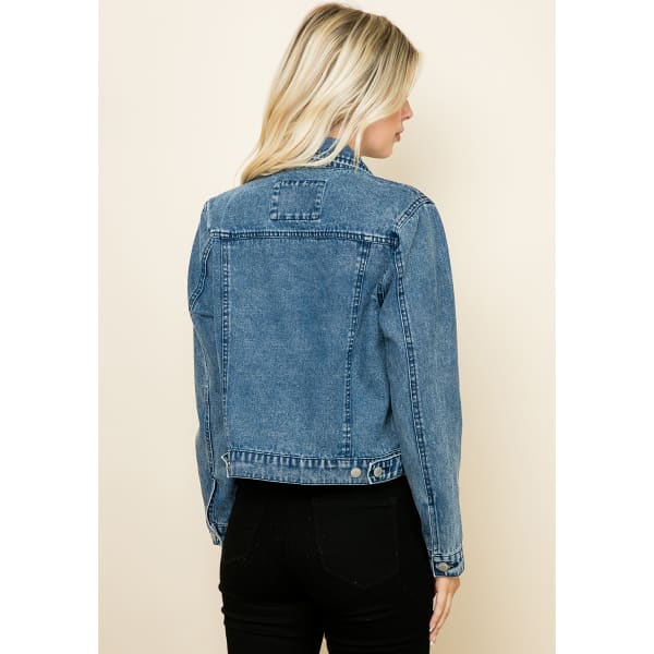 ASHLEY VINTAGE CHARM BY 26 Juniors' Denim Jacket