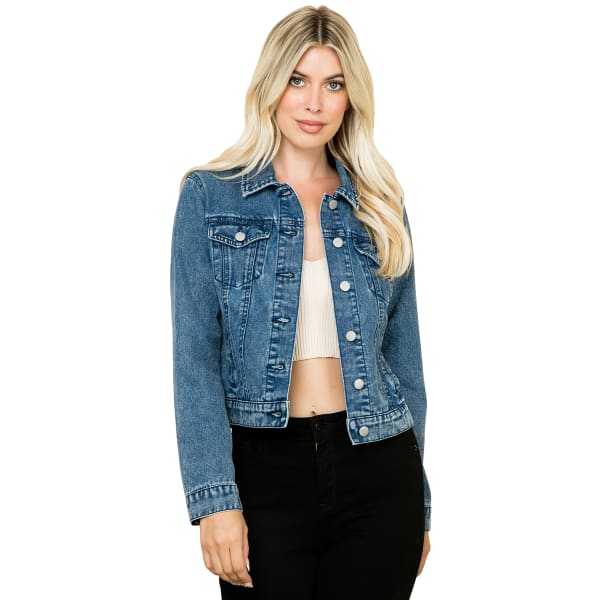 ASHLEY VINTAGE CHARM BY 26 Juniors' Denim Jacket