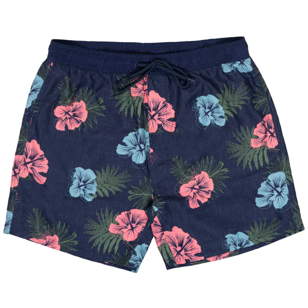 BURNSIDE Young Men's Crush Floral 17" Volley Swim Shorts