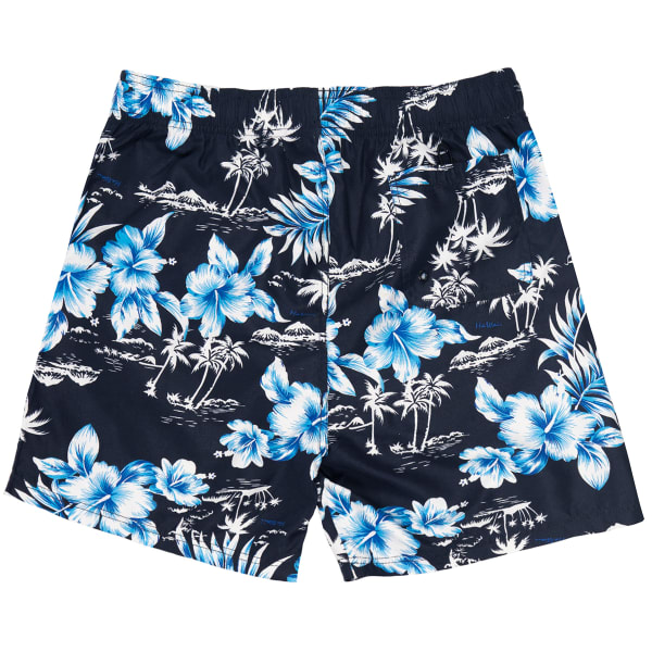 BURNSIDE Young Men's Pacific Floral 17" Volley Swim Shorts