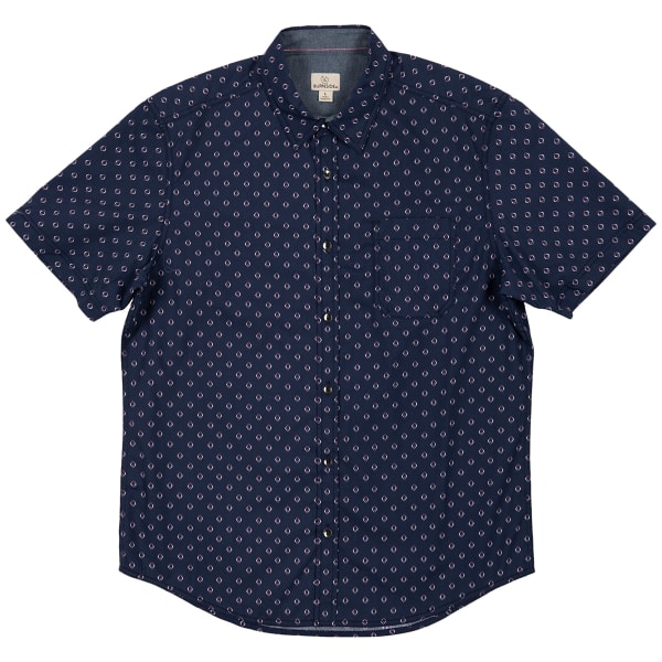 BURNSIDE Young Men's Short-Sleeve Button Down Shirt