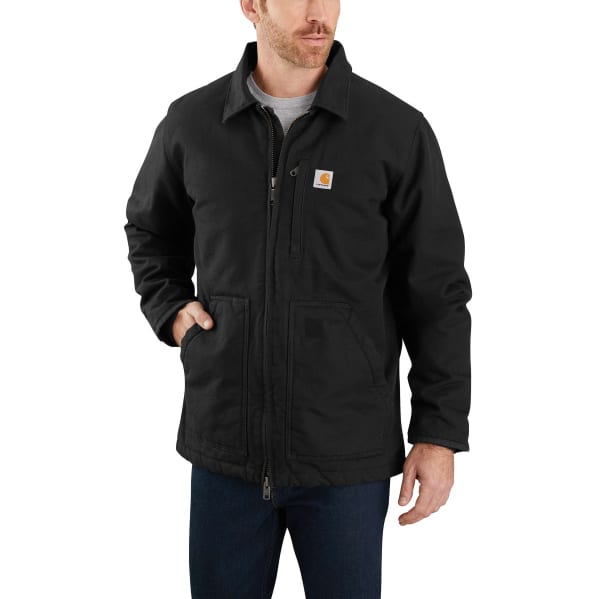 CARHARTT Men's 104293 Loose Fit Washed Duck Sherpa-Lined Coat