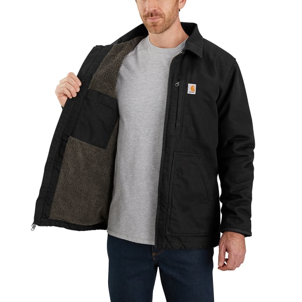 CARHARTT Men's 104293 Loose Fit Washed Duck Sherpa-Lined Coat