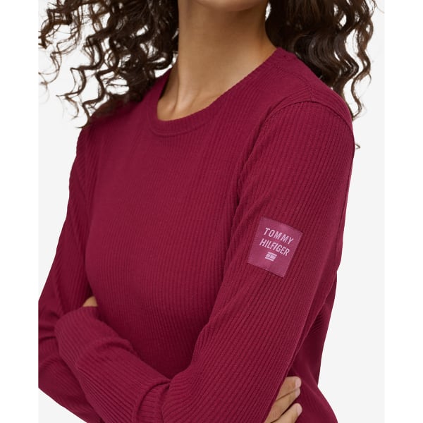 TOMMY HILFIGER Women's Long-Sleeve Brushed Crew