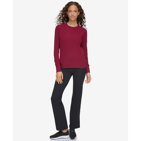 TOMMY HILFIGER Women's Long-Sleeve Brushed Crew