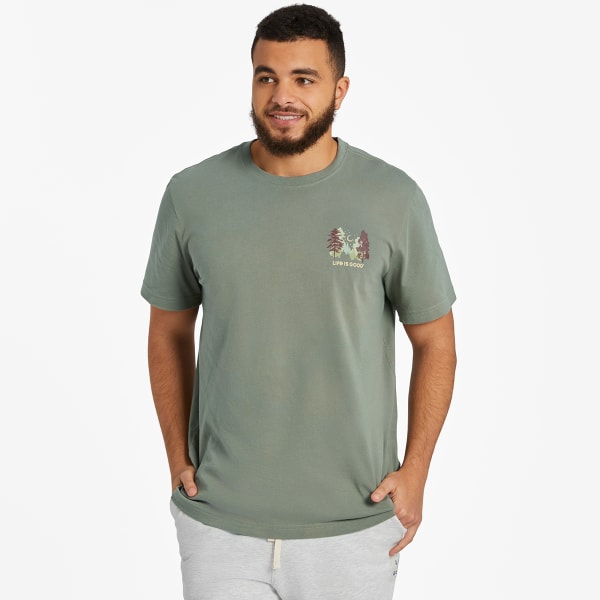 LIFE IS GOOD Men's Log On Campfire Crusher-LITE Short-Sleeve Tee