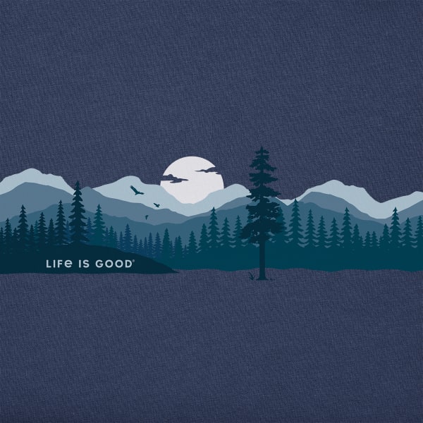 LIFE IS GOOD Men's Outdoor Mountain Landscape Long-Sleeve Crusher-LITE Tee