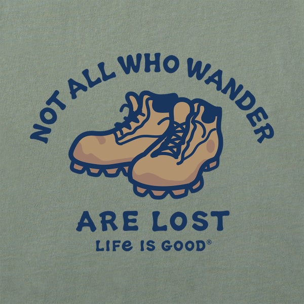 LIFE IS GOOD Men's Not All Who Wander Are Lost Long-Sleeve Crusher Tee