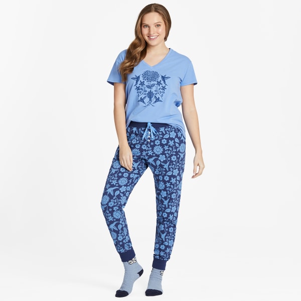 LIFE IS GOOD Women's Hummingbird Snuggle Up Sleep Joggers