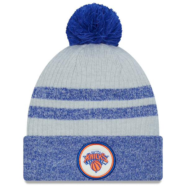 NEW YORK KNICKS Men's New Era Sideline Cuffed Pom Knit Hat