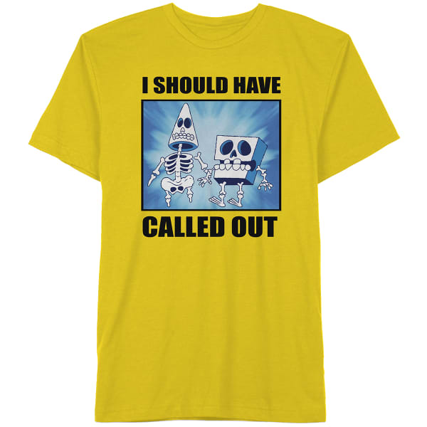 SPONGEBOB Young Men's Stay in Bed Short-Sleeve Graphic Tee