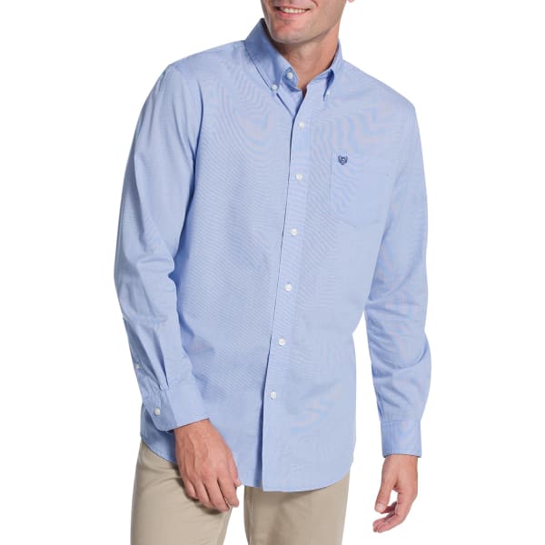 CHAPS Men's Long-Sleeve Easy Care Woven Shirt