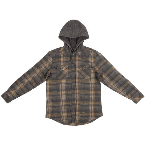 BURNSIDE Young Men's Hooded Flannel