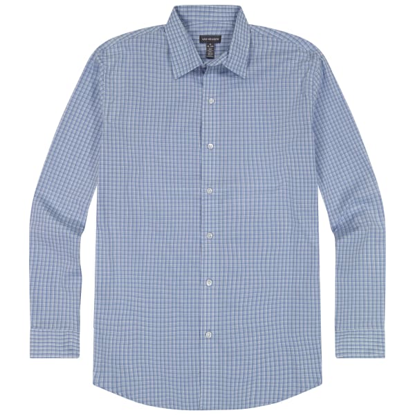 VAN HEUSEN Men's Monochrome Plaid Long-Sleeve Button-Up Shirt