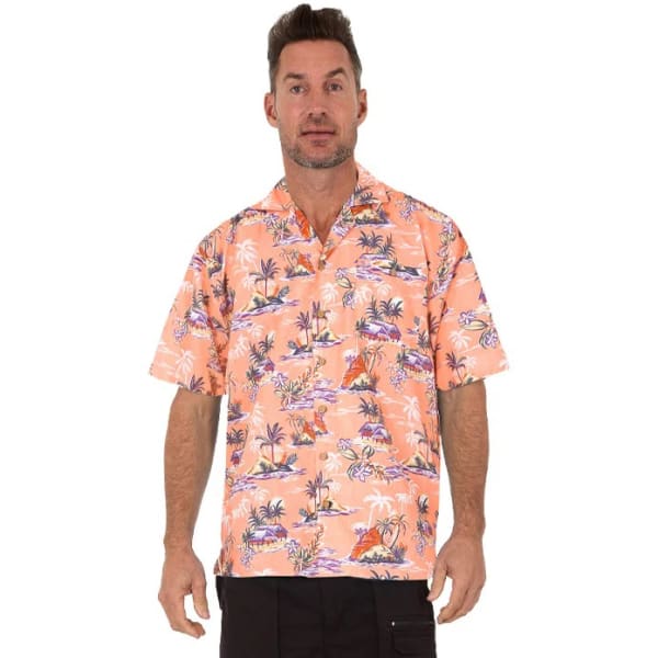 UZZI Men's Island Hut Dri-FIT Hawaiian Shirt