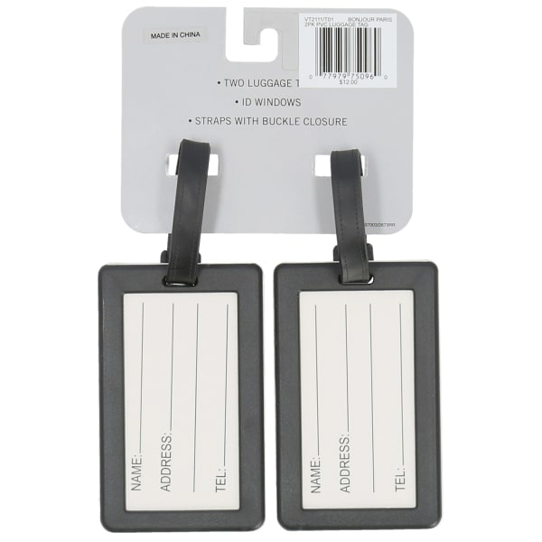 JESSICA MCLINTOCK Paris Luggage Tag Set, 2 Pack