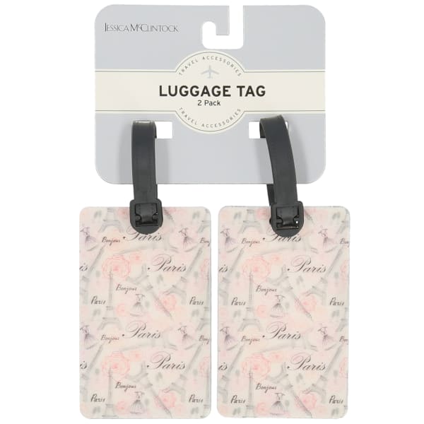 JESSICA MCLINTOCK Paris Luggage Tag Set, 2 Pack