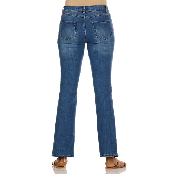 D JEANS Women's High-Waisted Skinny Boot Jeans w/ Front Center Crease