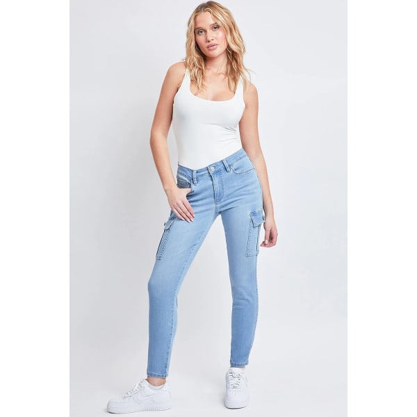 YMI Juniors' Hyperdenim Skinny Cargo Jeans