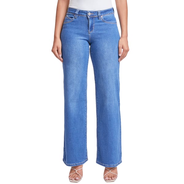 YMI Juniors' WannaBettaButt Low Rise Wide Leg Jeans - Bob’s Stores