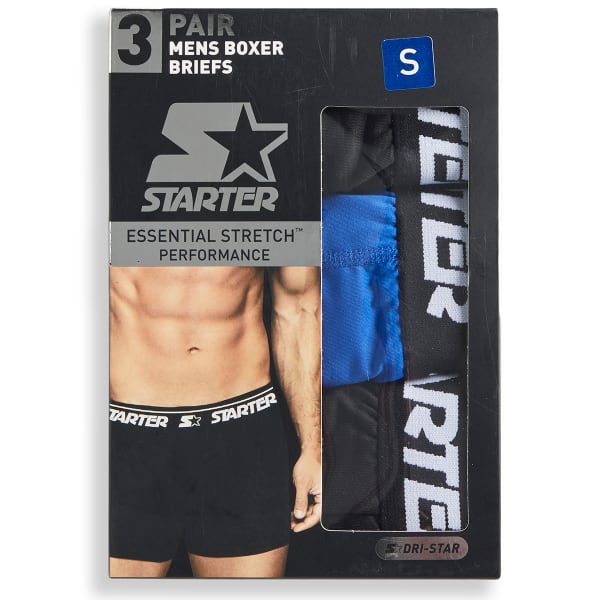 STARTER Men's Essential Stretch Performance Boxer Briefs - 3 Pack - Bob's  Stores