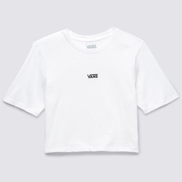 VANS Juniors' Flying V Cropped Short-Sleeve Crew Tee