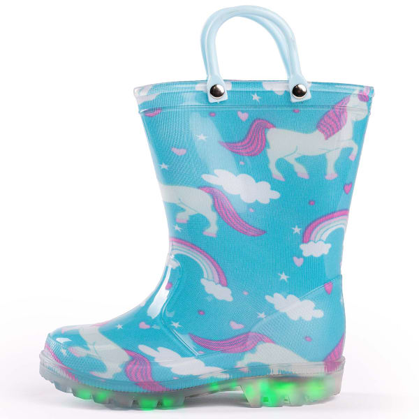 NORTY Kids' Light Up Waterproof Rubber Rain Boots