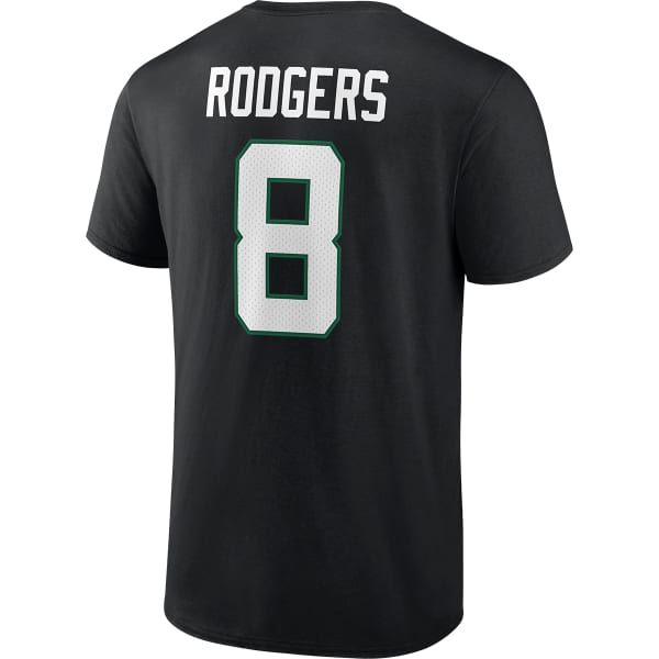 NEW YORK JETS Men's Fanatics Rodgers Icon Name & Number Short-Sleeve Tee