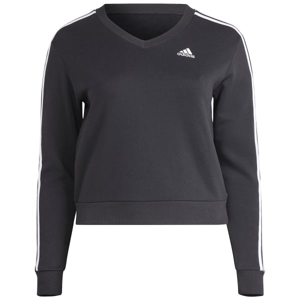 ADIDAS Women's Essentials V-Neck French Terry Sweatshirt