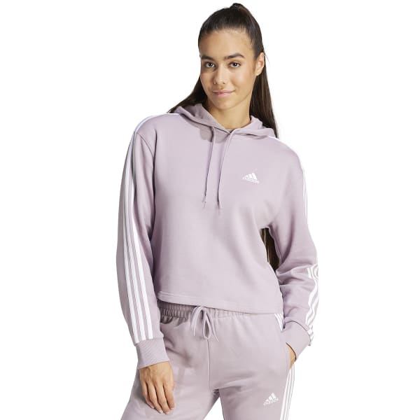 ADIDAS Women's 3-Stripes Cropped Hoodie