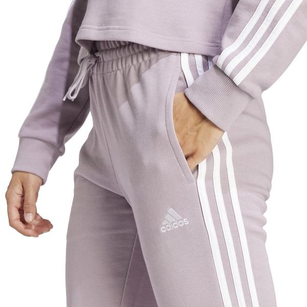 adidas Essentials 3-Stripes French Terry Cuffed Pants - Grey