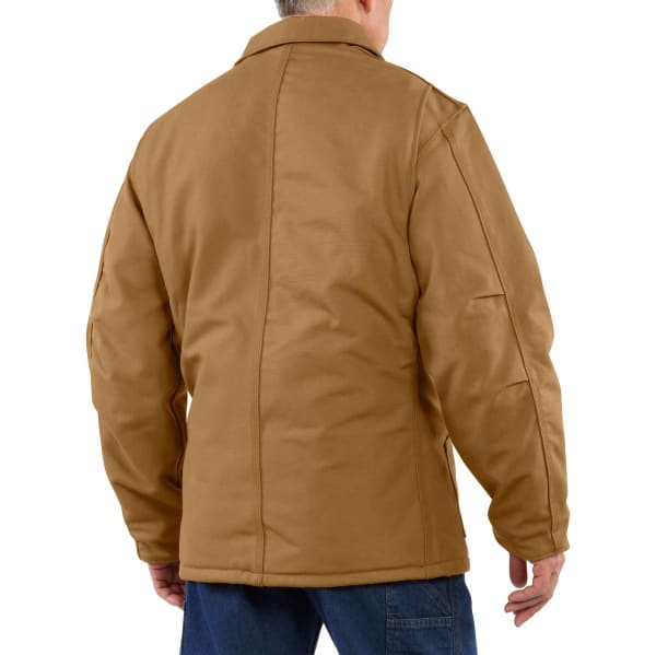 CARHARTT Men's 101618 Flame Resistant Loose Fit Firm Duck Insulated Traditional Coat, Extended Sizes