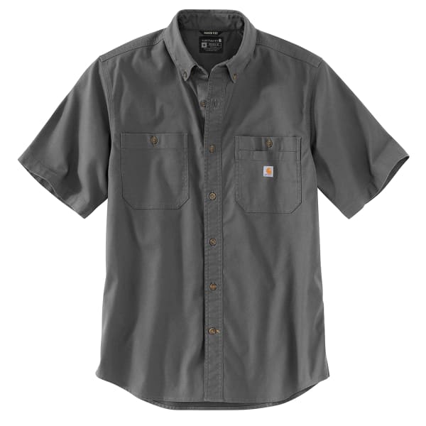 CARHARTT Men's 103555 Rugged Flex Relaxed Fit Midweight Canvas Short-Sleeve Shirt, Extended Sizes